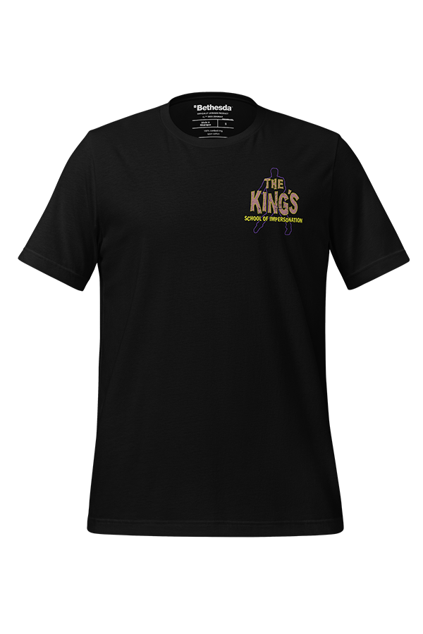 Alternative view of Fallout New Vegas The Kings School of Impersonation Tee