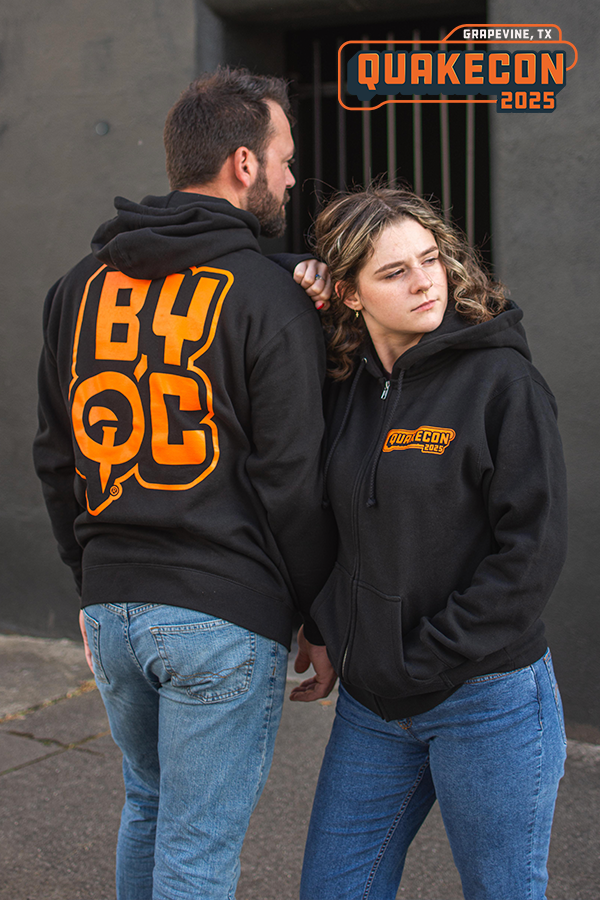 Alternative view of QuakeCon 2025 BYOC Zip-Up Hoodie