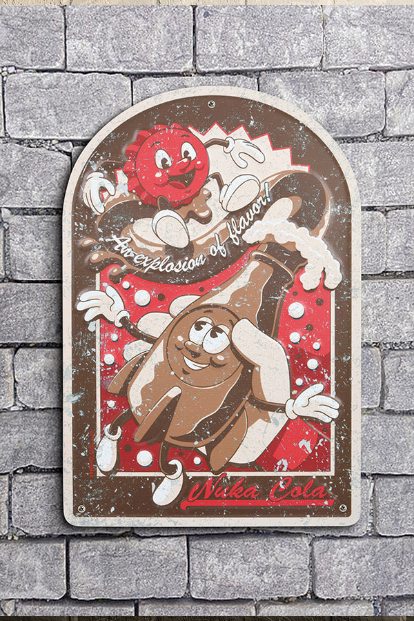 Alternative view of Fallout Nuka-Cola Vintage Ad Metal Sign