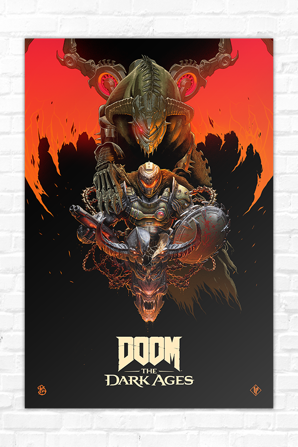 Alternative view of DOOM: The Dark Ages Luke Preece x Billelis Lithograph (Limited Edition)