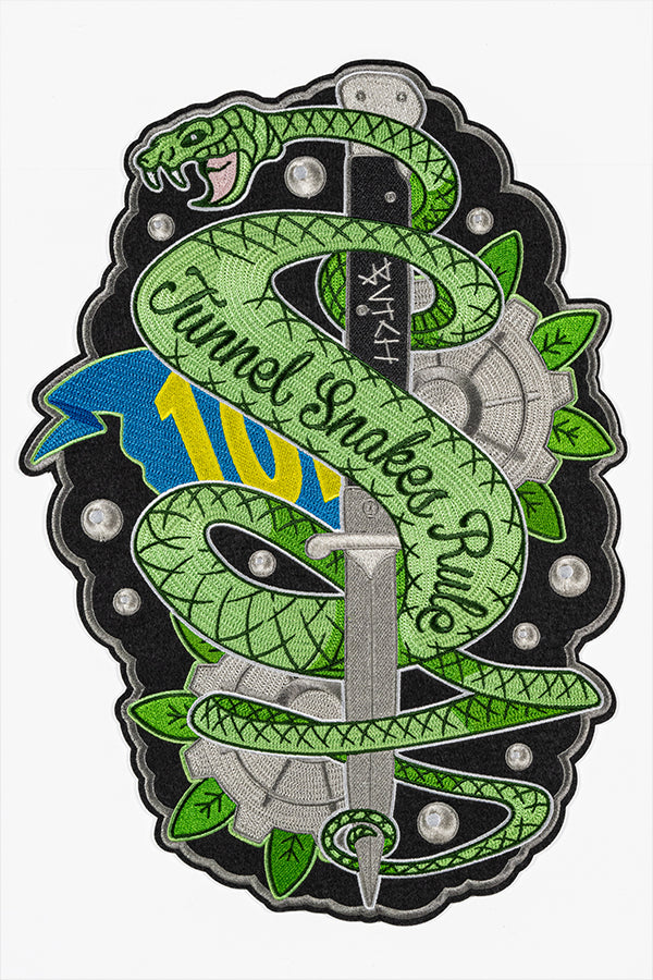 Alternative view of Fallout Tunnel Snakes Rule Chain Stitch Patch