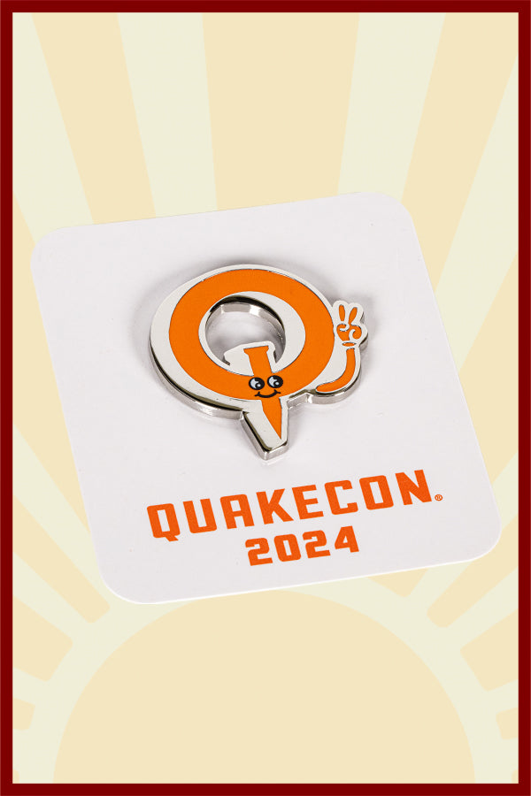 Alternative view of QuakeCon 2024 Enamel Pin