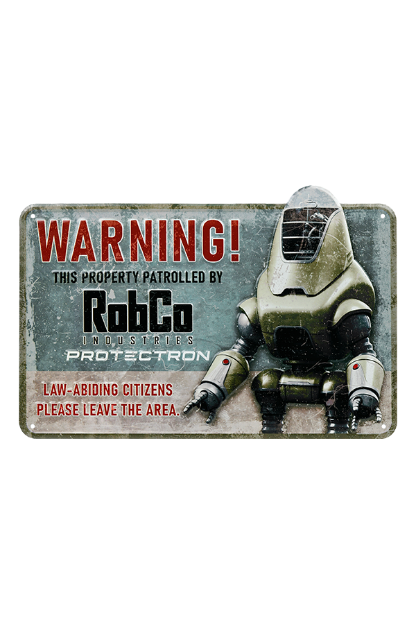 Alternative view of Fallout RobCo Security Metal Sign