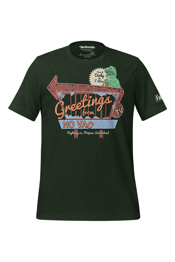 Alternative view of Fallout Greetings from Novac Tee