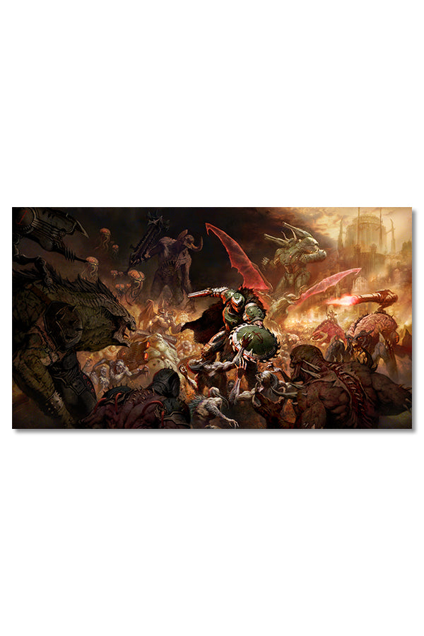 Alternative view of DOOM: The Dark Ages Endless Battle Lithograph