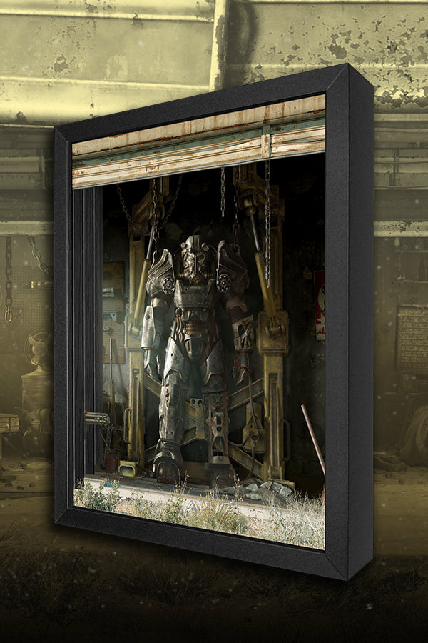 Alternative view of Fallout Power Armor Shadow Box