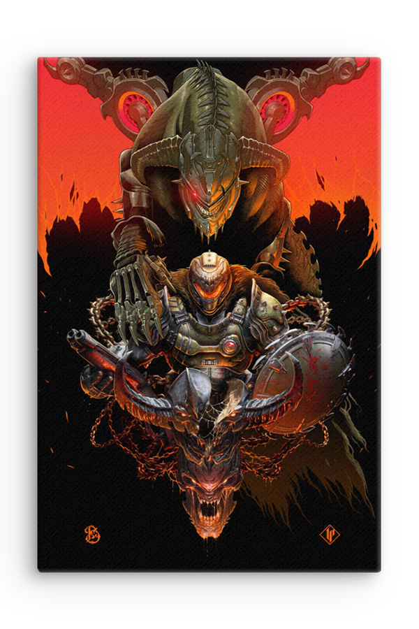 Alternative view of DOOM: The Dark Ages Luke Preece x Billelis Canvas Print