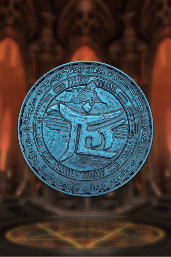 Alternative view of DOOM Eternal Hell Priest Challenge Coin
