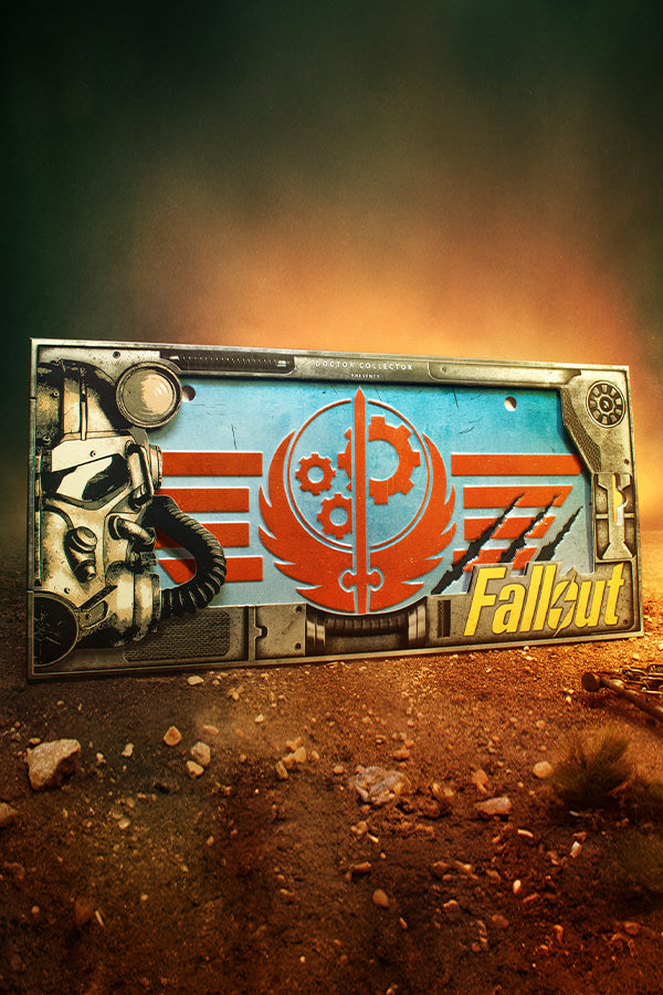 Alternative view of Fallout Series Brotherhood of Steel Metal License Plate