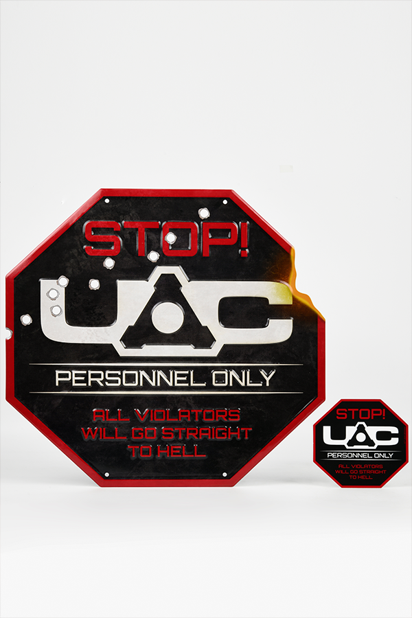 Alternative view of DOOM UAC Security Metal Sign